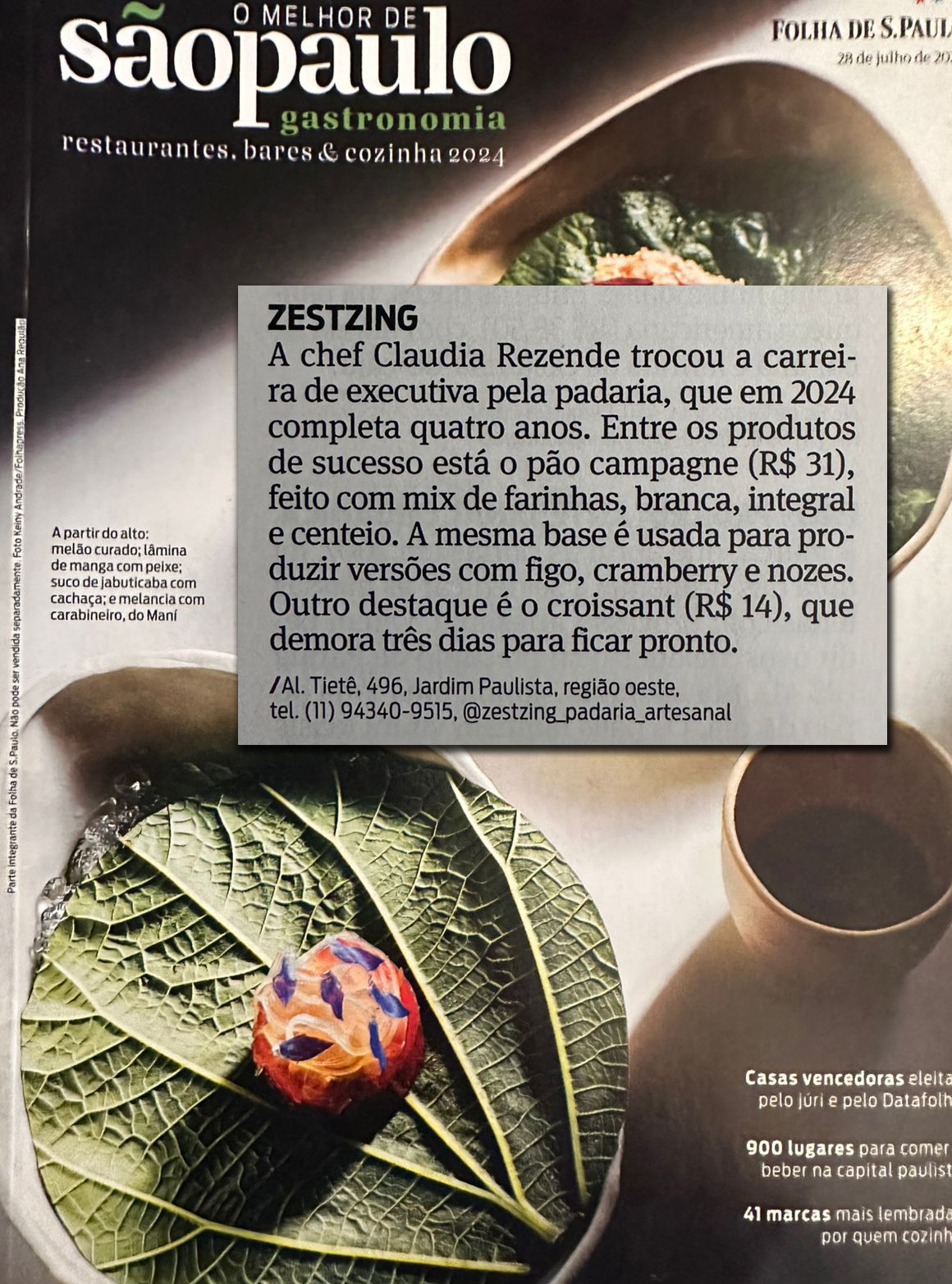 Zestzing — Guia O Melhor de São Paulo, Folha de S.Paulo 2024