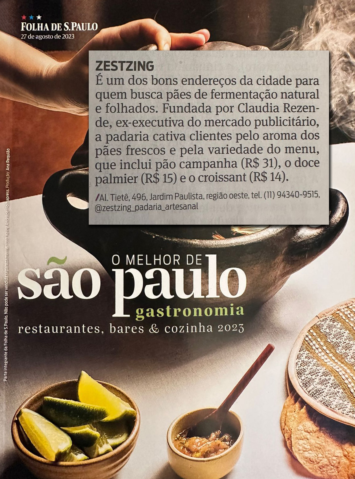Zestzing — Guia O Melhor de São Paulo, Folha de S.Paulo 2023